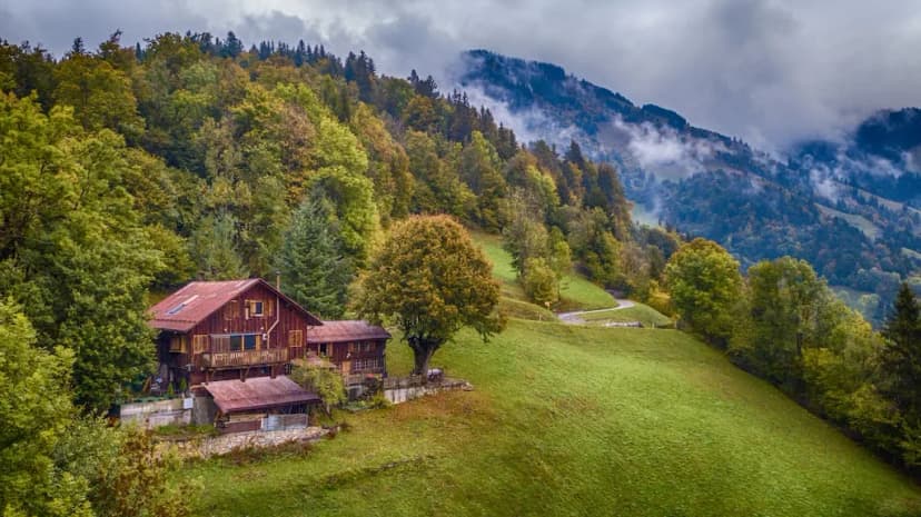 Alps Chalet for Big Group with Sauna & Yoga Terrace