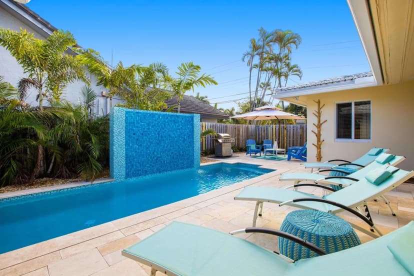 Beach Walk Villa with Waterfall Pool