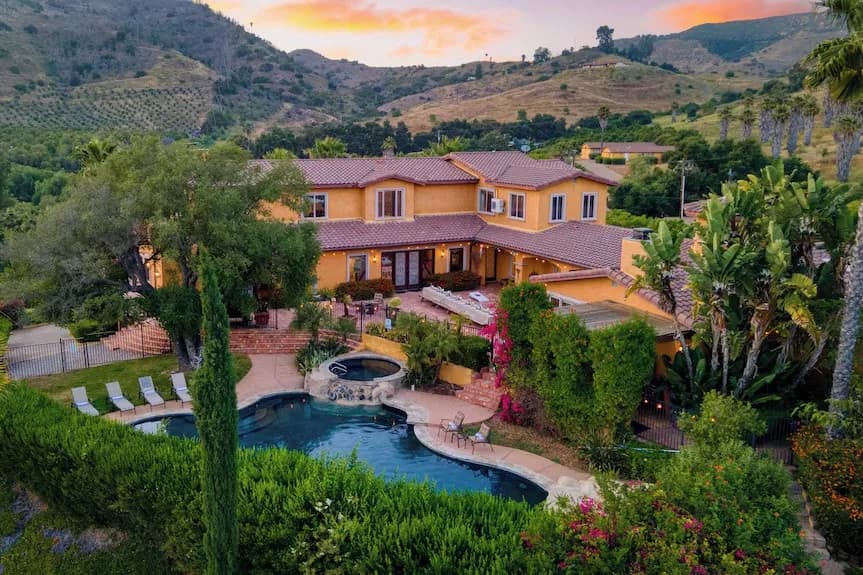 Expansive Estate with Private Pool in California