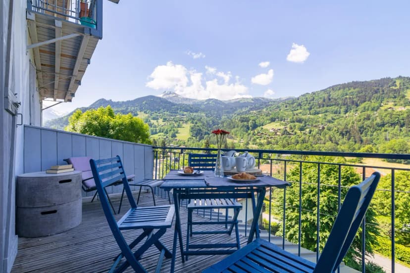 Apt Etchea- St Gervais, cozy family 3BR, parking & balcony