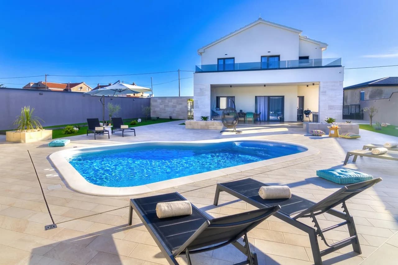 Luxury Pool Villa with Sauna in Novi Vinodolski