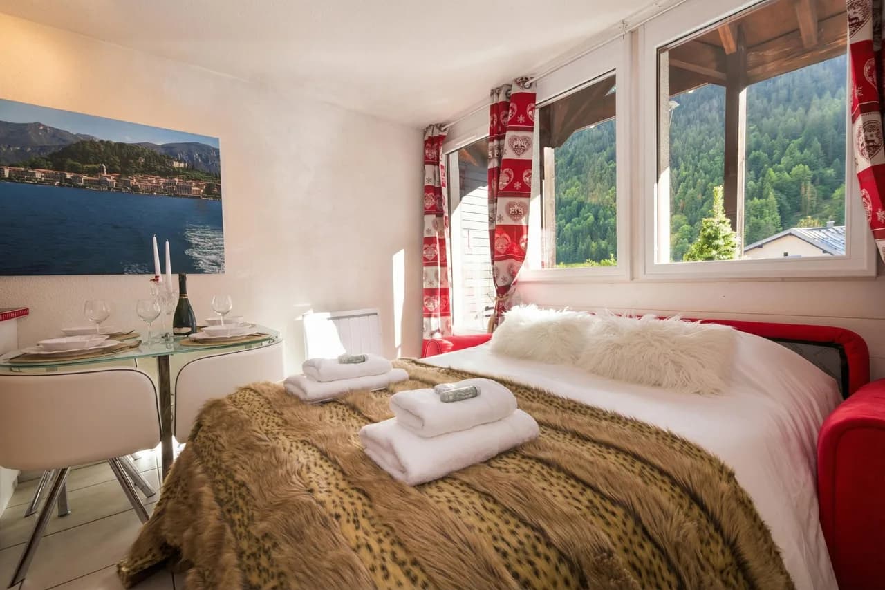 Cham Sud Grepon Paradis611 Mont Blanc View Studio, Walk to Centre photo 3