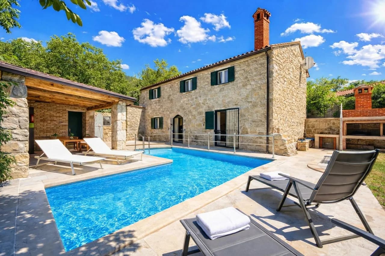 Stone Pool Villa in Brgudac