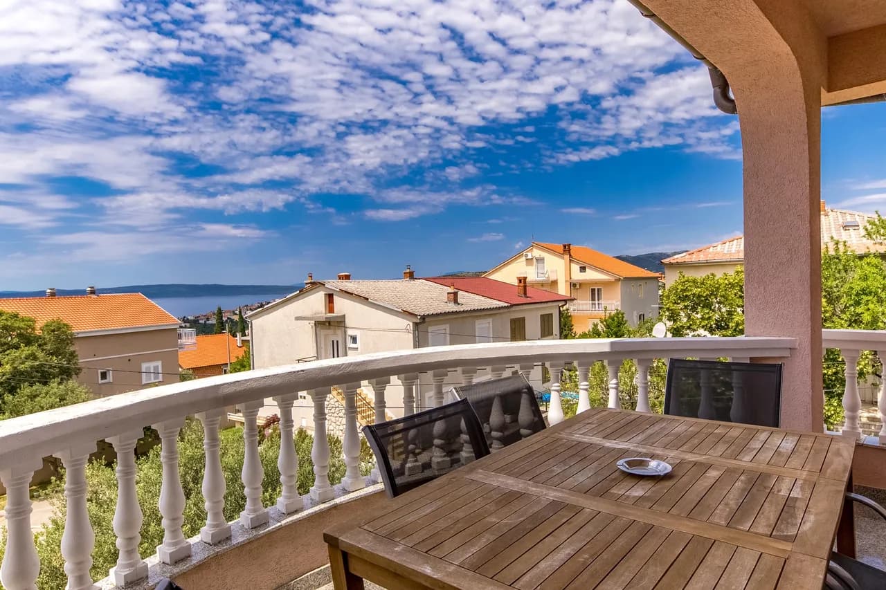 Beachfront Apartment with Terrace in Novi Vinodolski