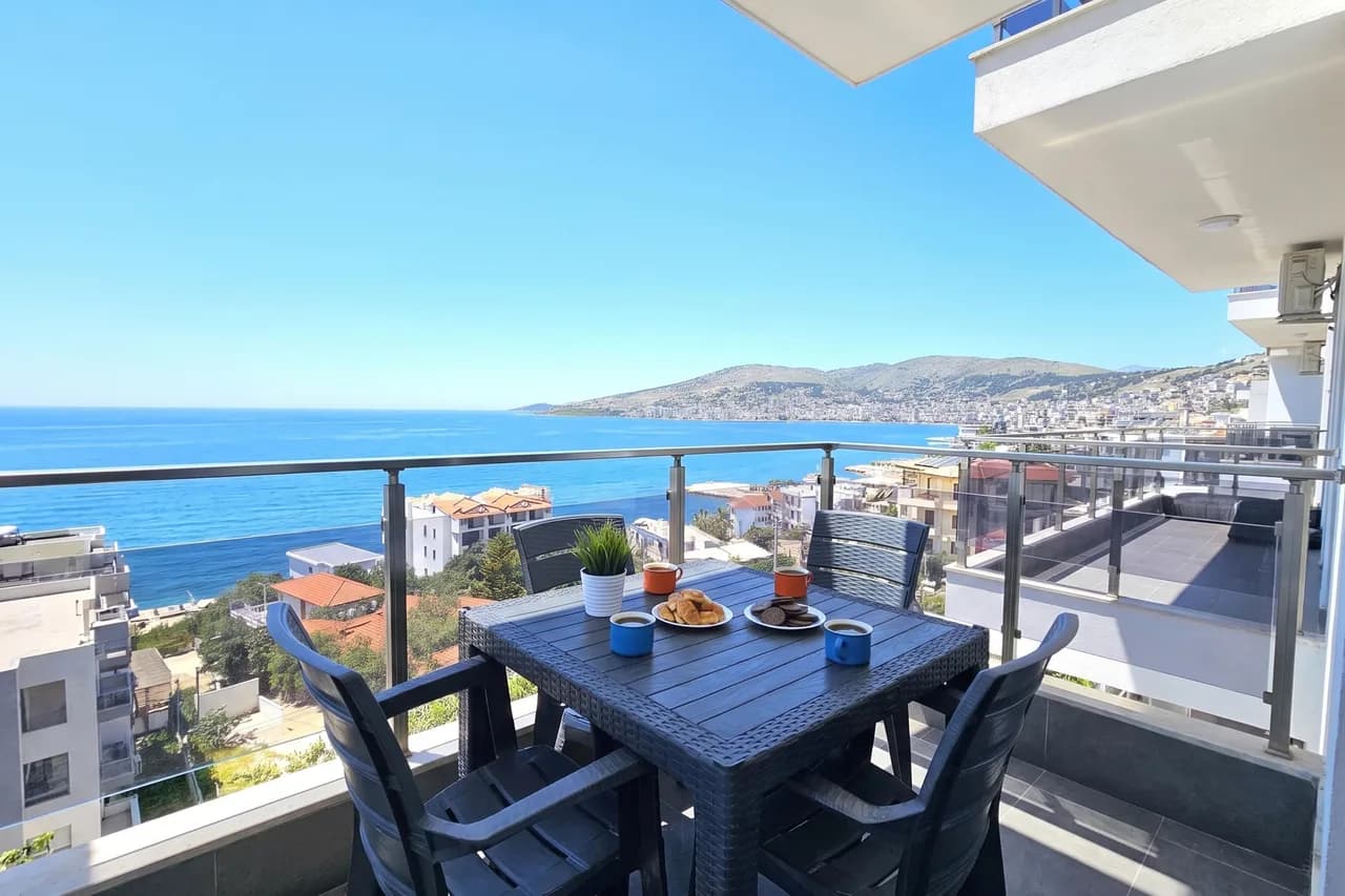 Sea View Balcony Apartment in Sarandë