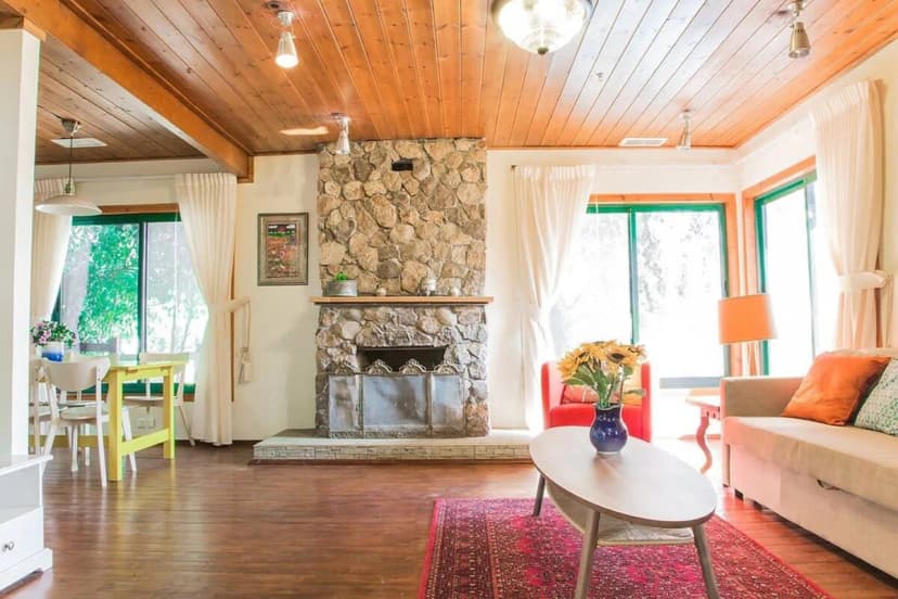 Pine wood chalet  for cozy stay with Jacuzzi &pool