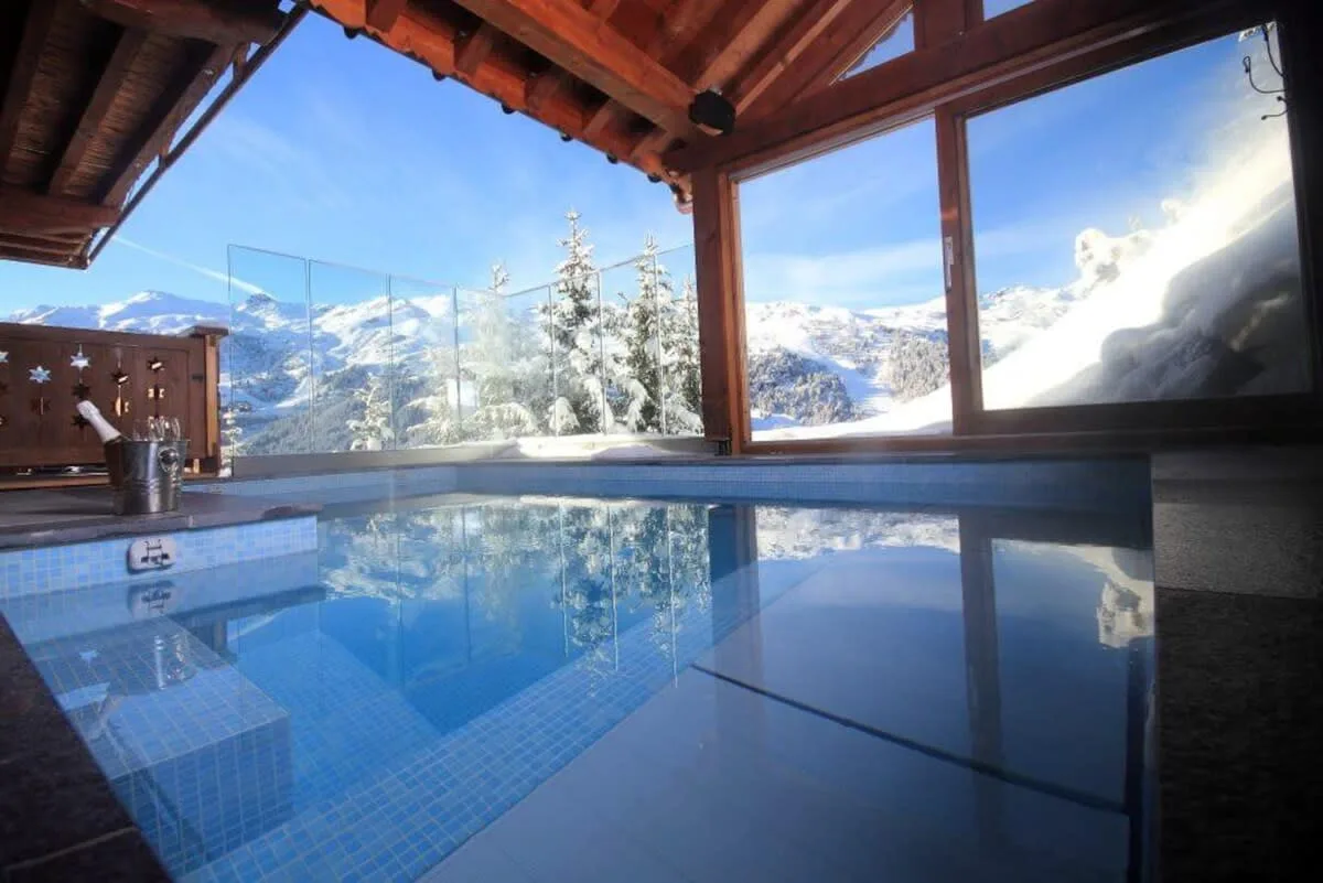 Prominent Soft Blue Chalet in the Alps photo 2