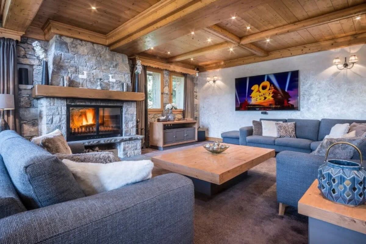 Prominent Soft Blue Chalet in the Alps photo 3