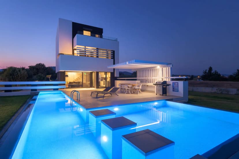 Seafront Villa with Private Pool in Rhodes
