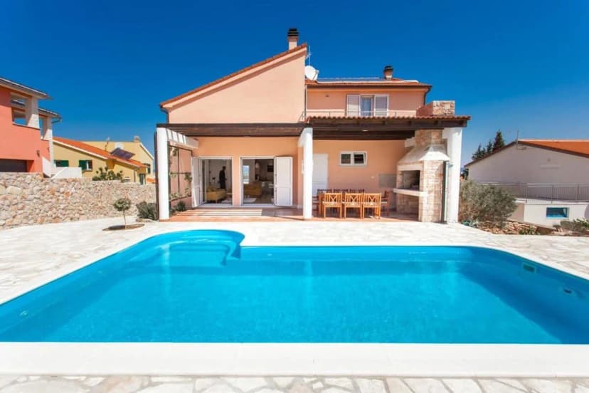 Orange House with Hot Tub in Murter Croatia