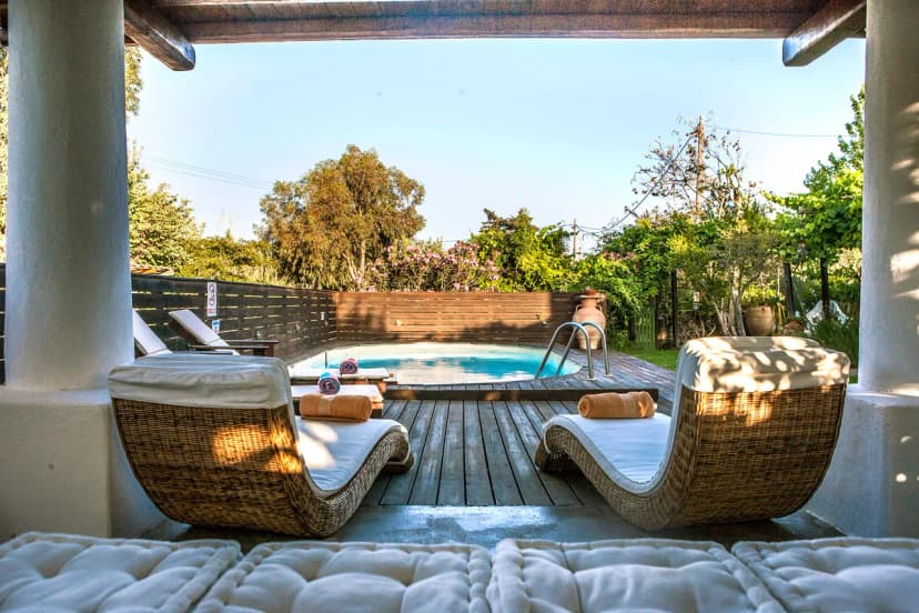Cosmopolitan Greek Villa with Olive Yard