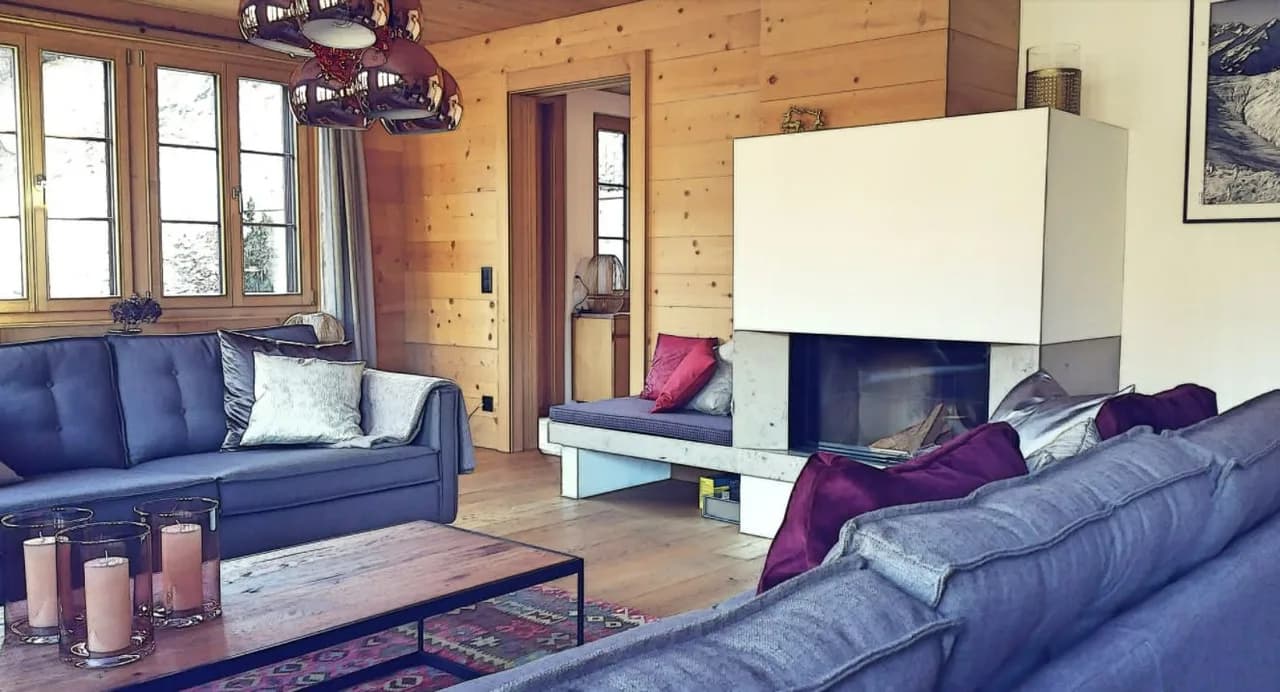 Marvelous Wooden Chalet with Warm Mountain Views photo 2