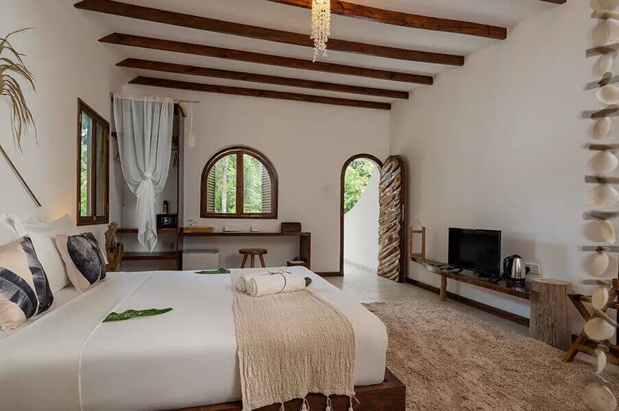 Peaceful Room Surrounded By Tropical Harmonious Garden