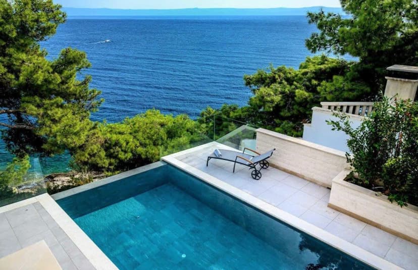 Stone Villa With An Extravagant Pool And Sea View