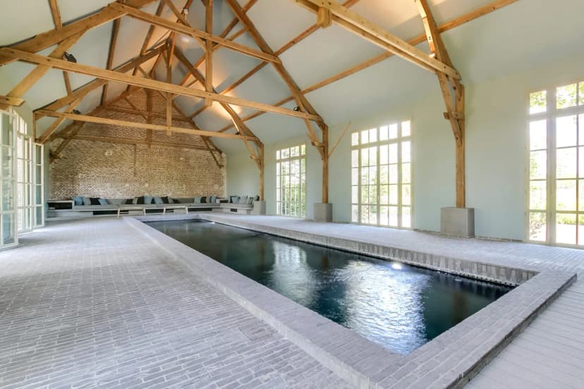 Typical Normandy Architecture House With Heated Pool