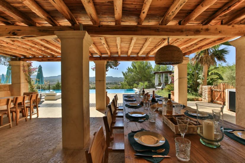 Classically reformed Ibiza finca with sweeping views over San Antonio Bay