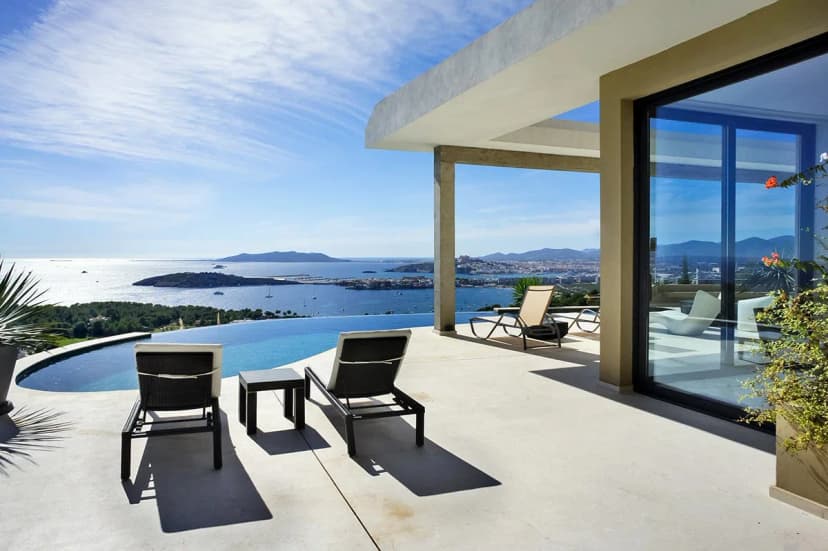Beautiful Contemporary Villa With Panoramic Views to Ibiza Town