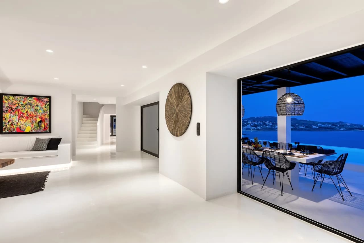 Superb Uninterrupted Views From the Villa Terrace to the Beach and the Sparkling Aegean Sea photo 5