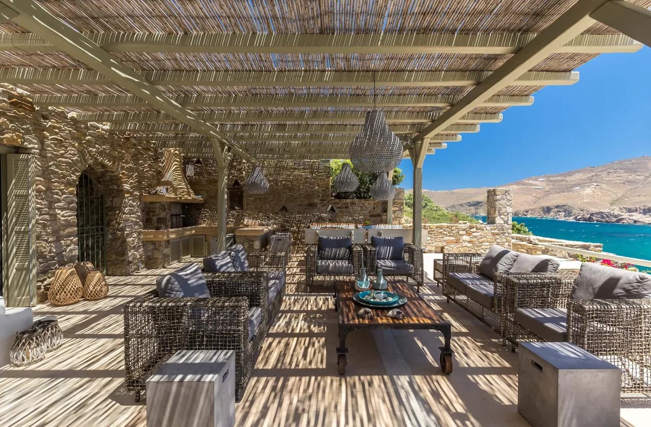 A Beautiful Beachfront Property Right Above The Golden Sandy  Beach Of Ftelia