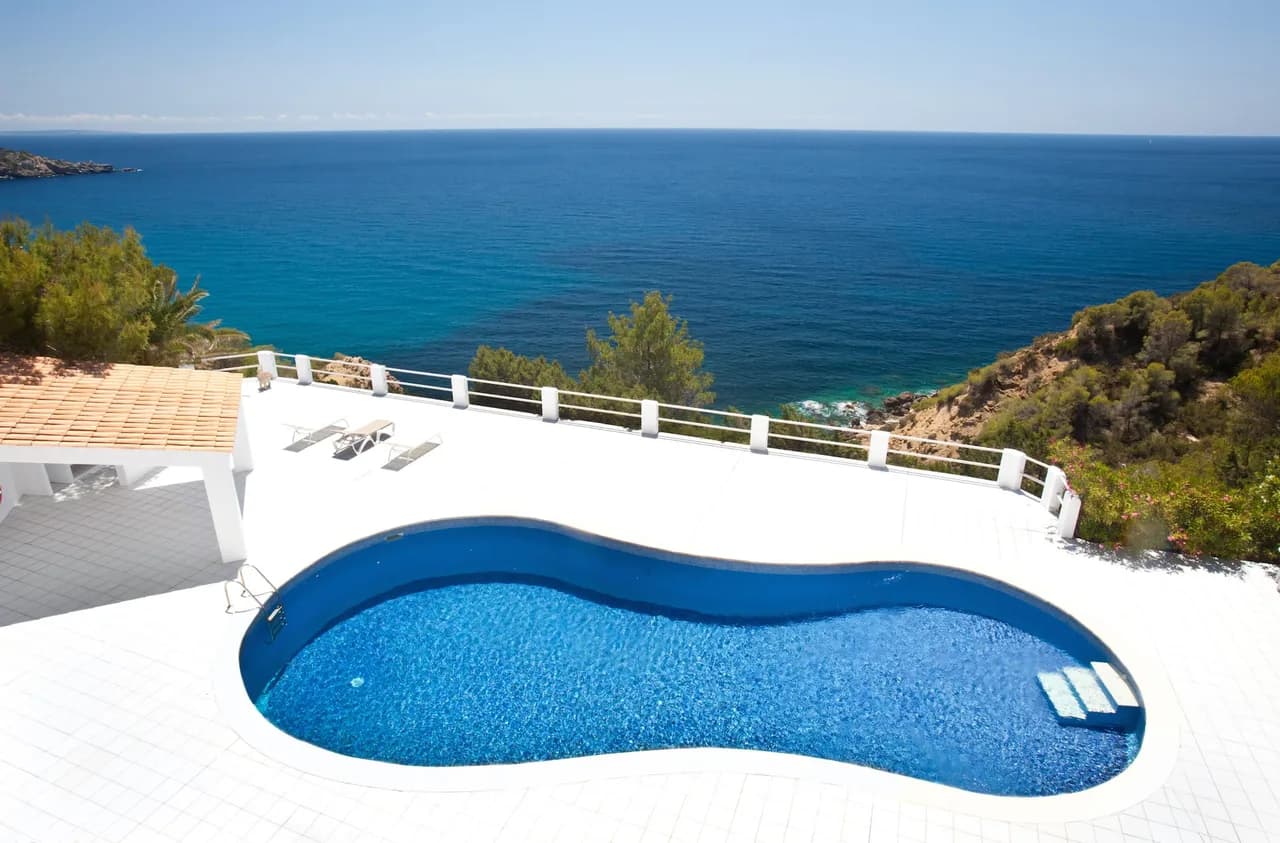 Beautiful contemporary villa with gorgeous views across the crystalline clear waters of Es Cubells. photo 2