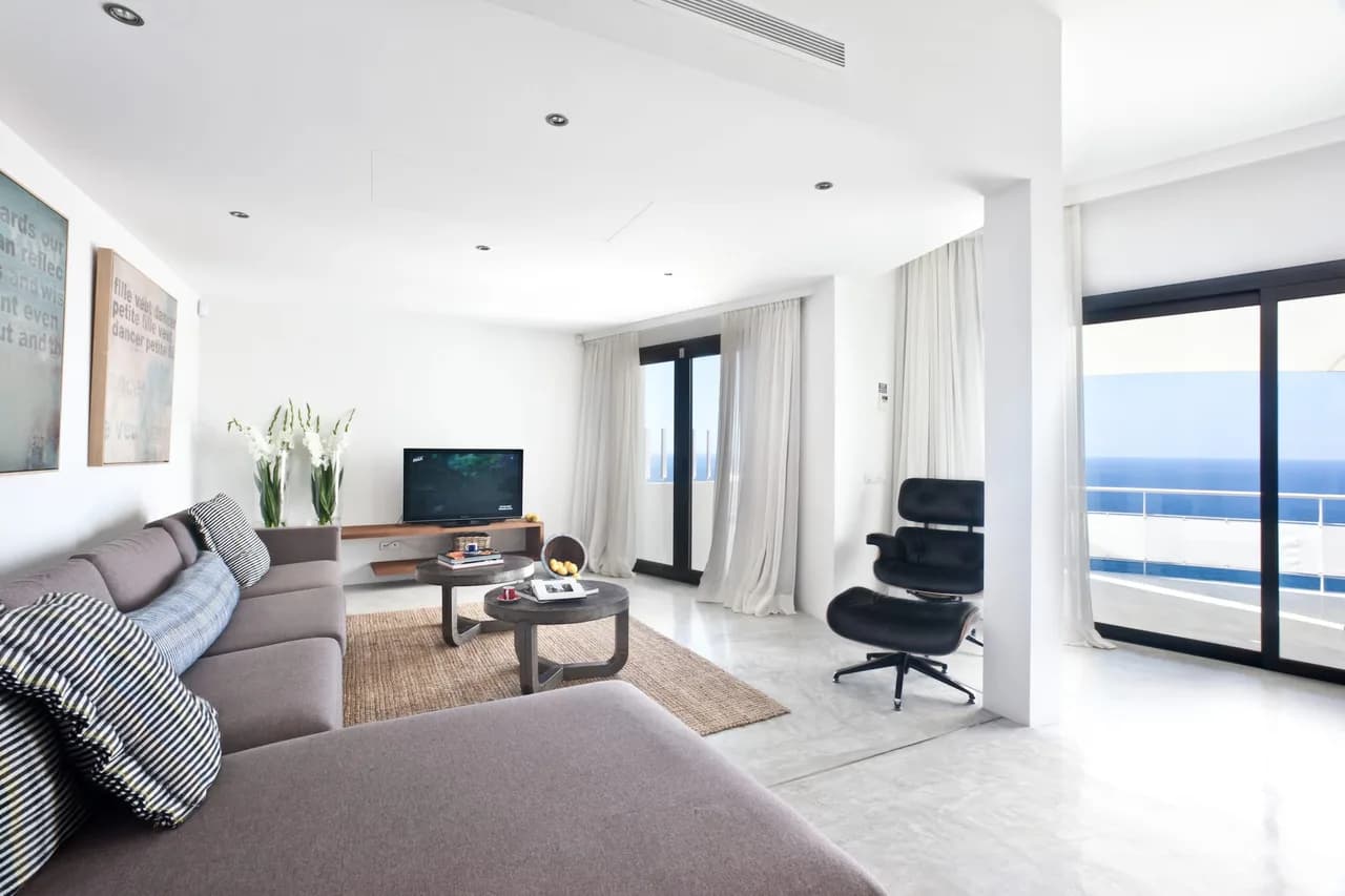 Beautiful contemporary villa with gorgeous views across the crystalline clear waters of Es Cubells. photo 5