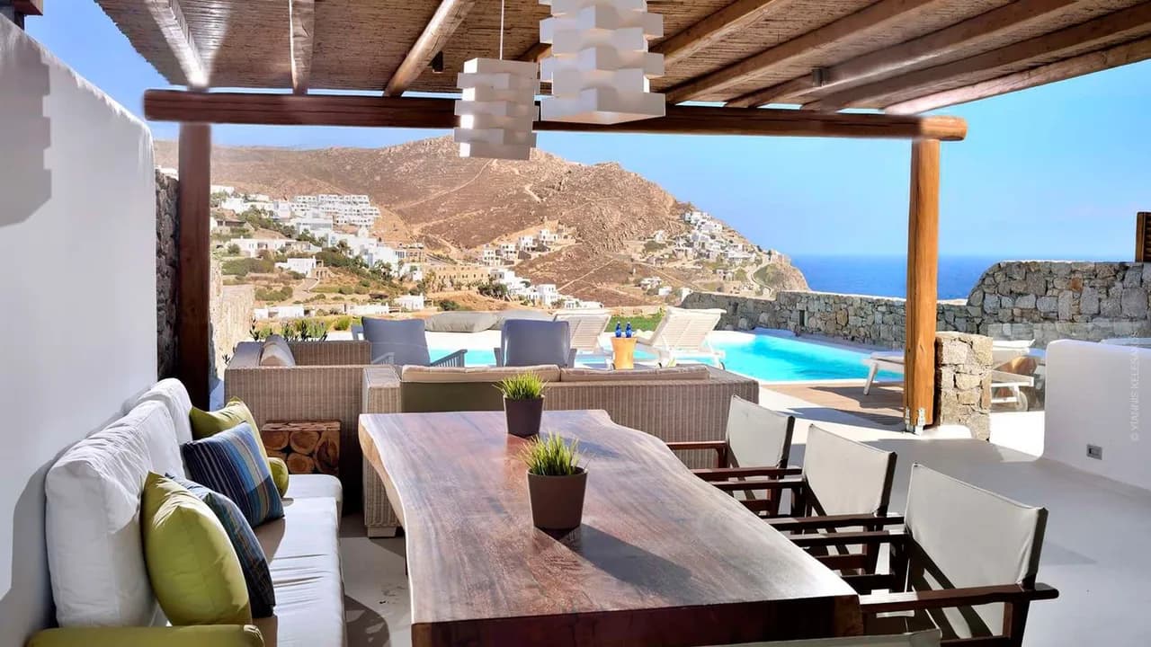 Relaxing Mykonos Villa Above The Crystal-clear Water Of Elia Beach photo 2