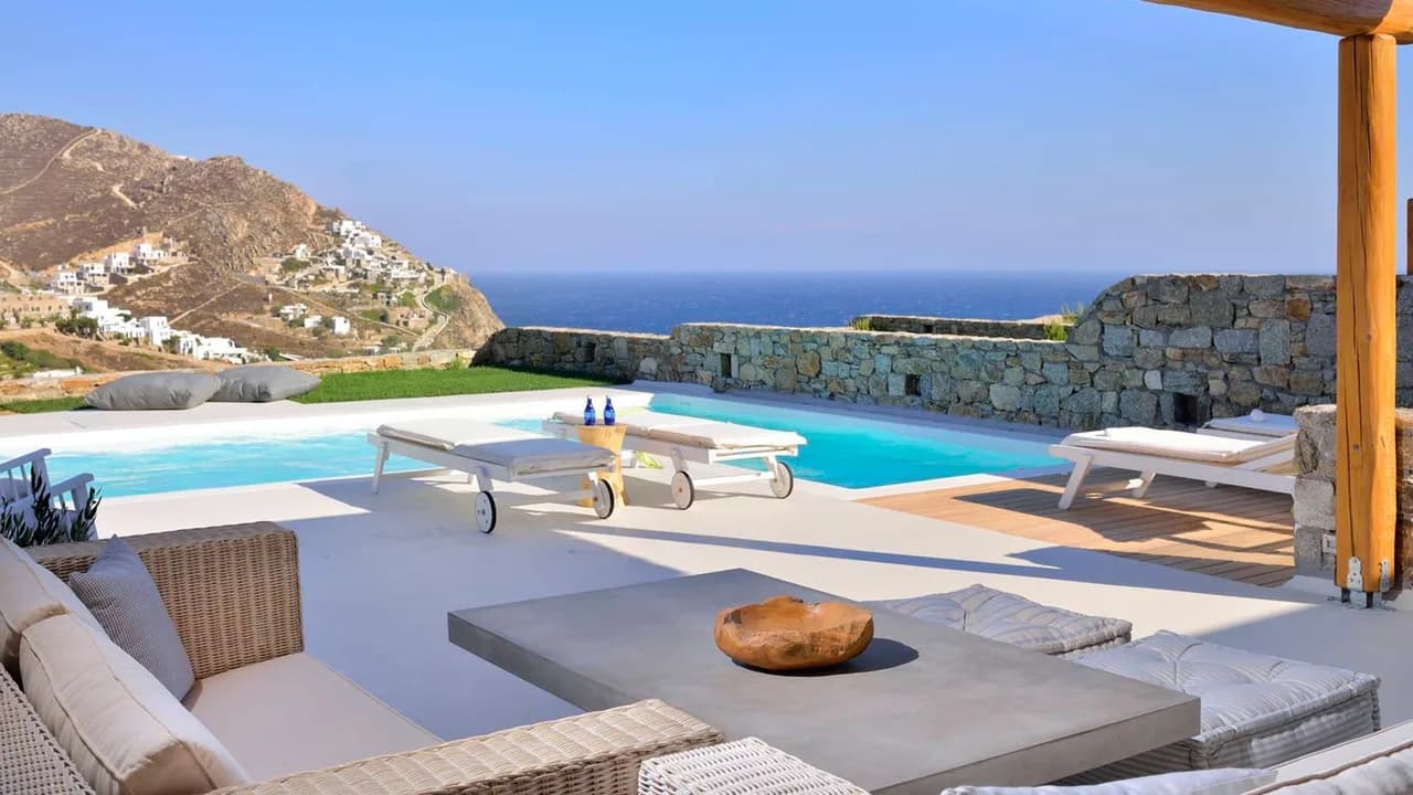Relaxing Mykonos Villa Above The Crystal-clear Water Of Elia Beach photo 5