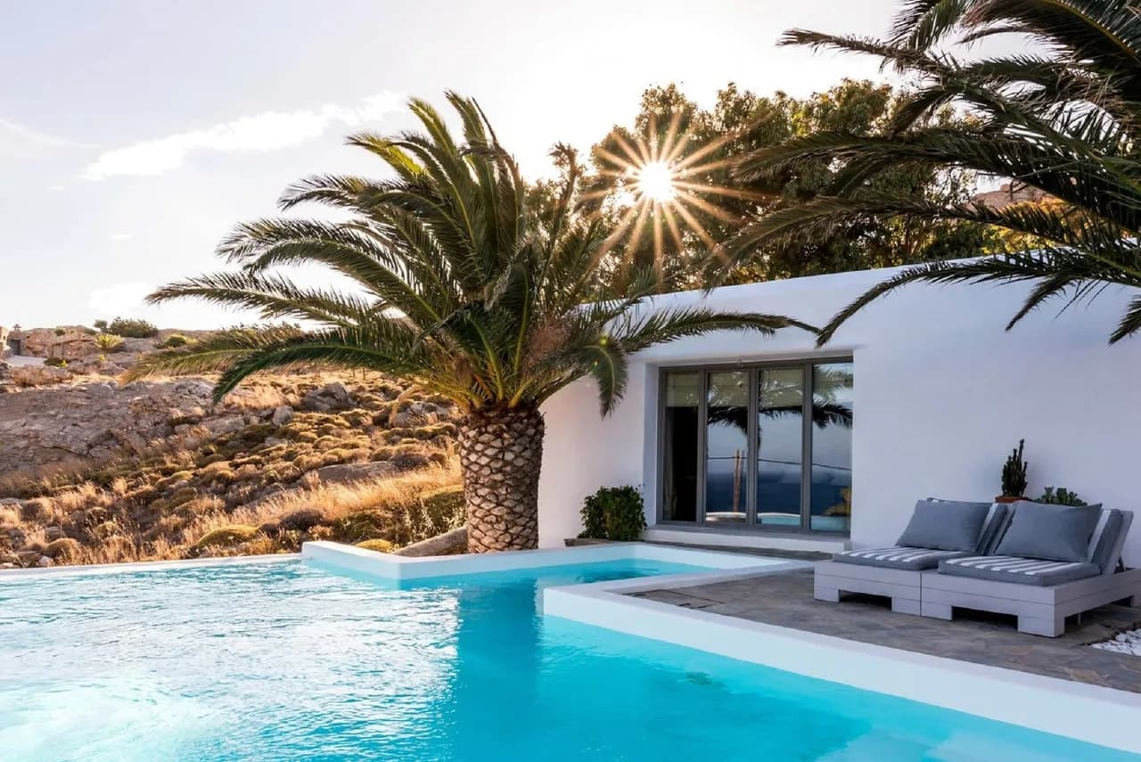 Stunning Villa Gracefully Located Above The Golden Sand Of Elia Beach