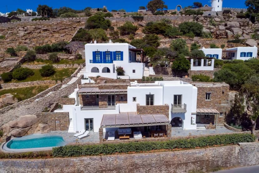 Traditional White Mykonian With Modern Vibe