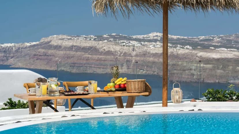 Santorini Luxury Lifestyle Set High On The Cliffs Of Akrotiri