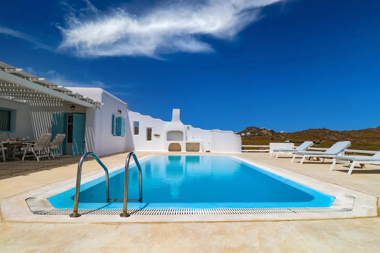 Villa with large pool overlooking Kalafati photo 3