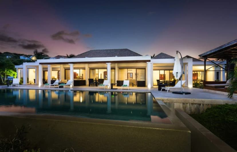Ocean View Mansion with Private Pool in Saint Martin