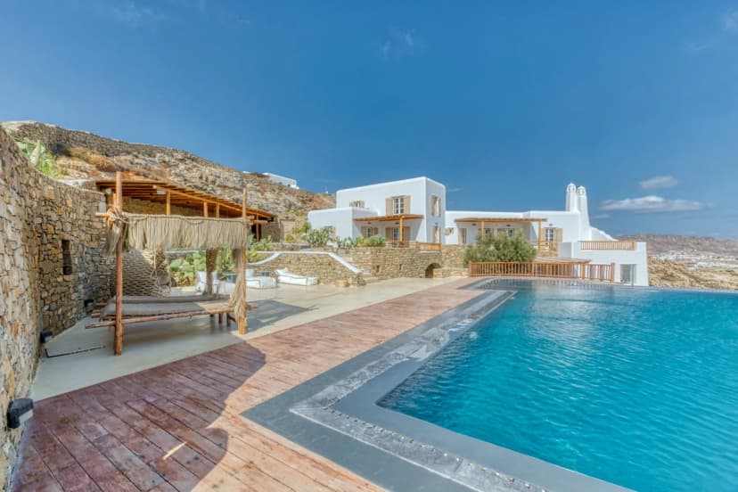 breathtaking mykonian infinity pool villa