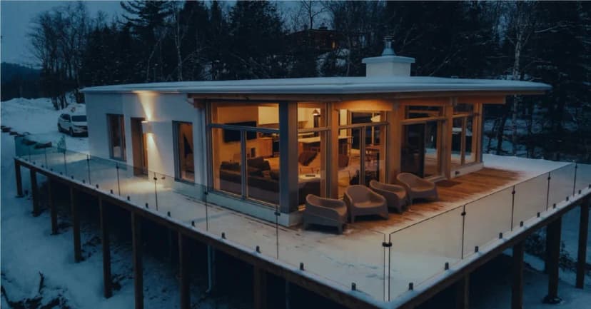 Snow Chalet Perched in the Treetops of Tremblant