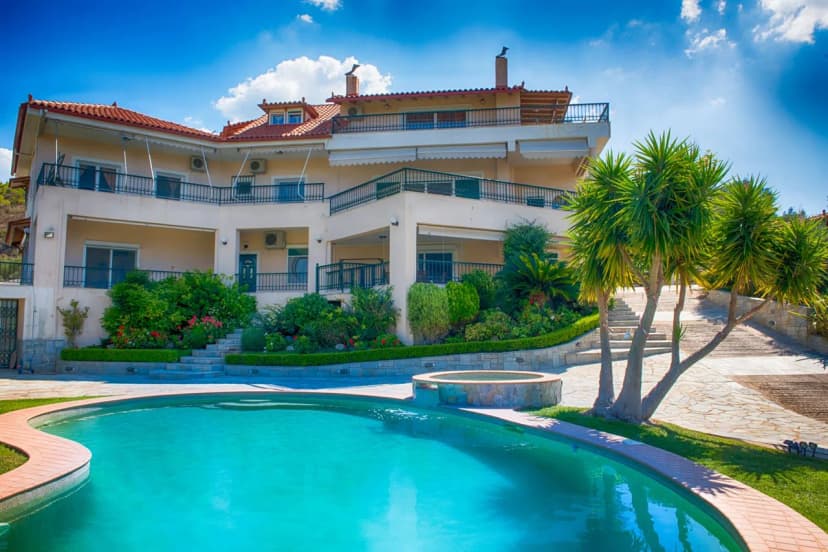 Villa Overlooking the Lake of Heraion-Vouliagmeni