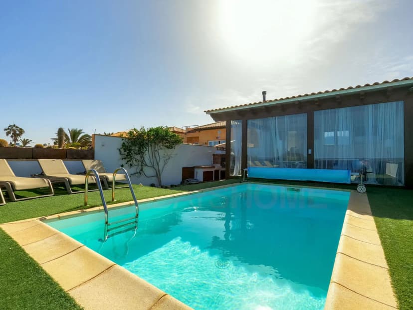 Beachfront Serenity with Private Pool in Corralejo