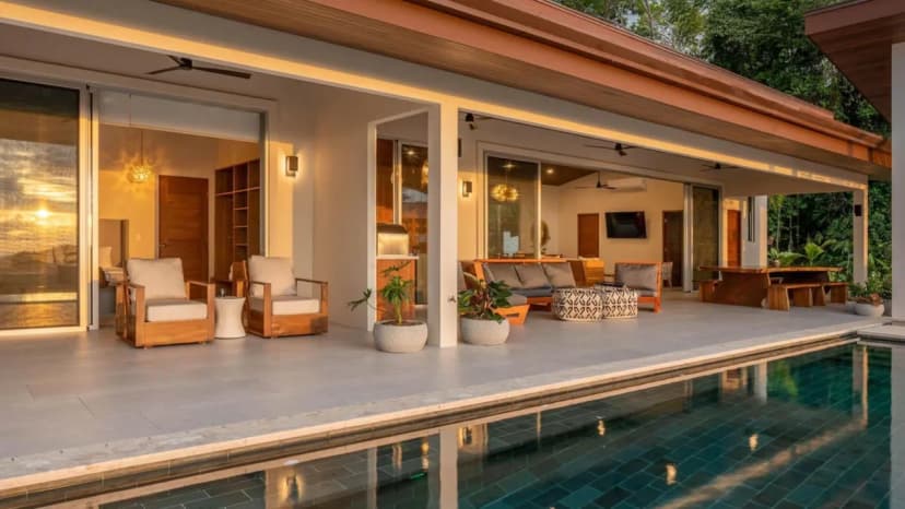 Modern Villa Perched on a Hill Overlooking Ocean