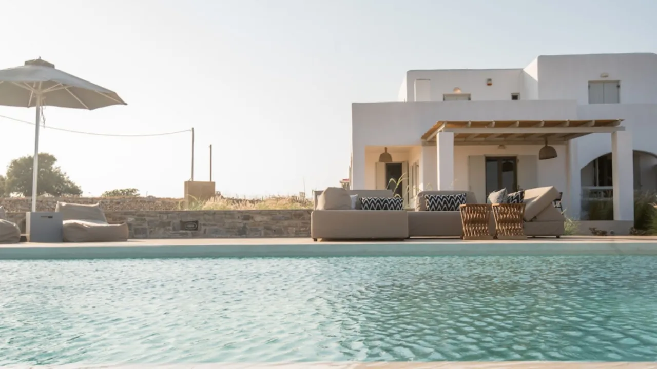 Cycladic Seafront Villa With Pool Terrace