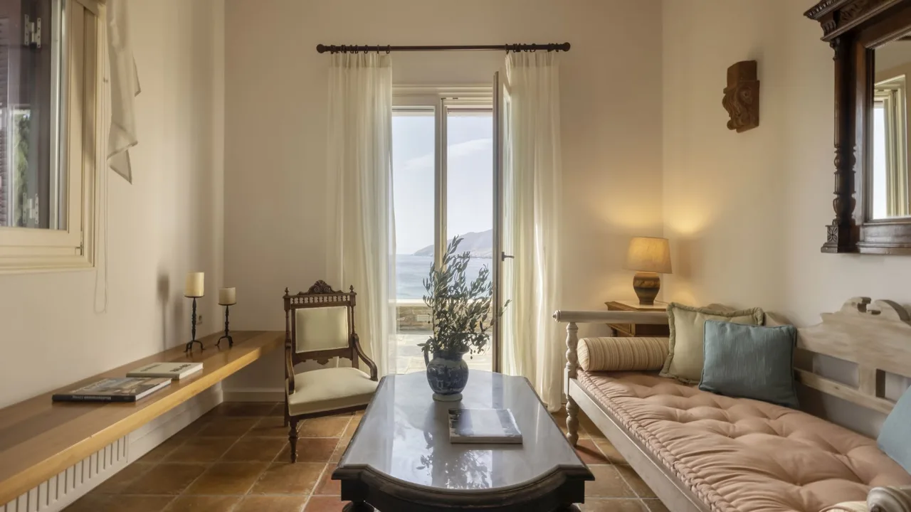 Stylish Andros Beach House Veranda Dreams