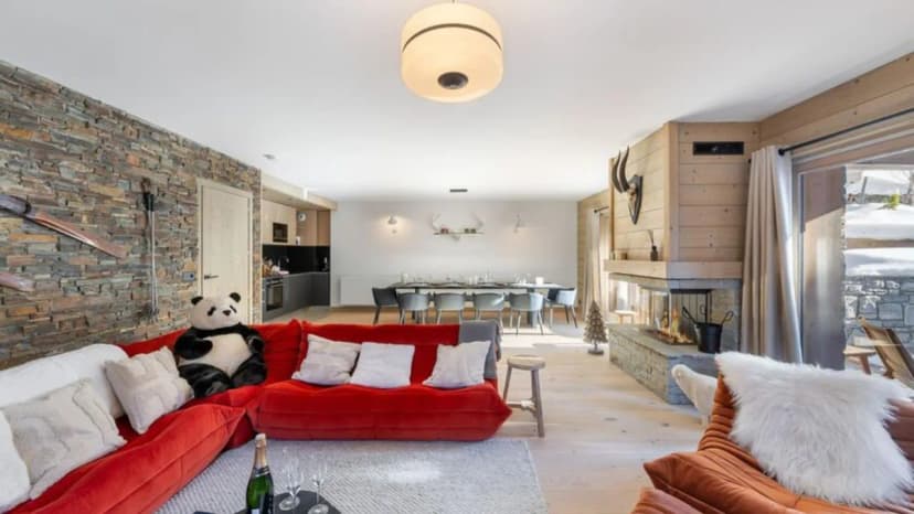 Stylish Meribel Getaway With Fireplace Warmth