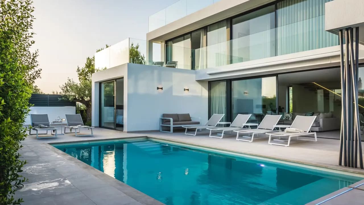 Sleek Modern Villa Talamanca View