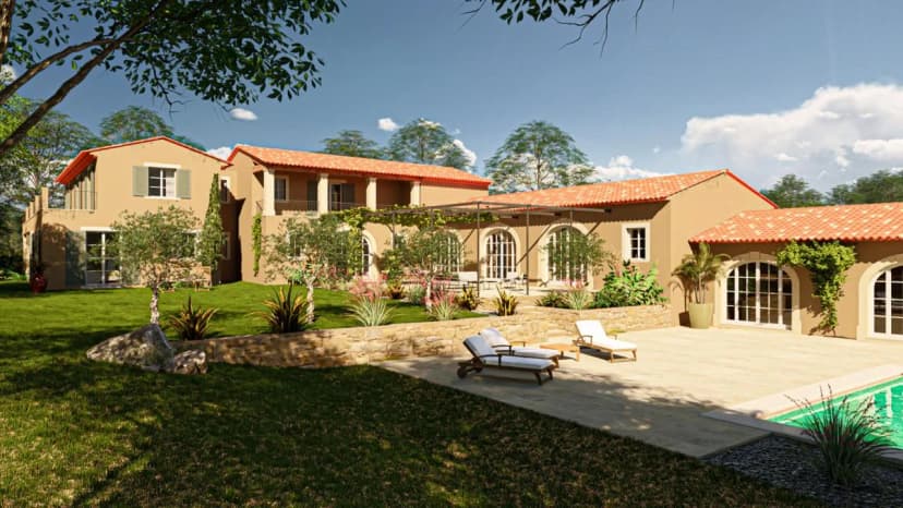 Expansive Terrace Overlooking Peaceful Hills