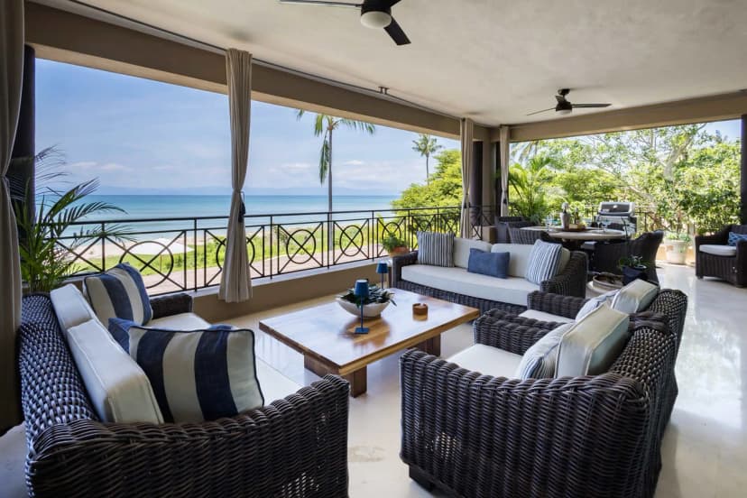 Beachfront Retreat with Direct Access in Punta Mita
