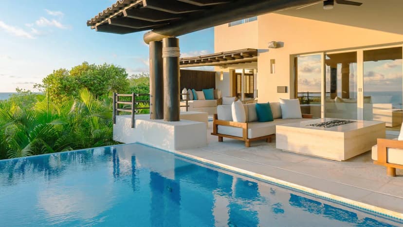 Spacious Villa With Ocean and Palm Views