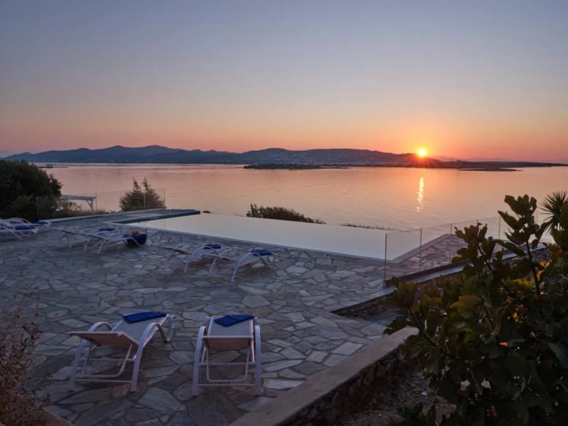 Elegant Paros Retreat Overlooking Antiparos Bay