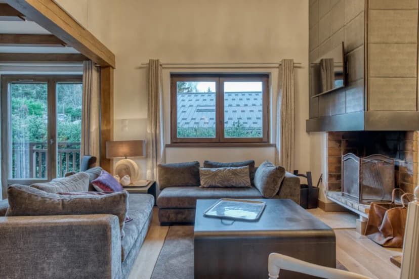 Megève Center Apartment With Fireplace Ambiance