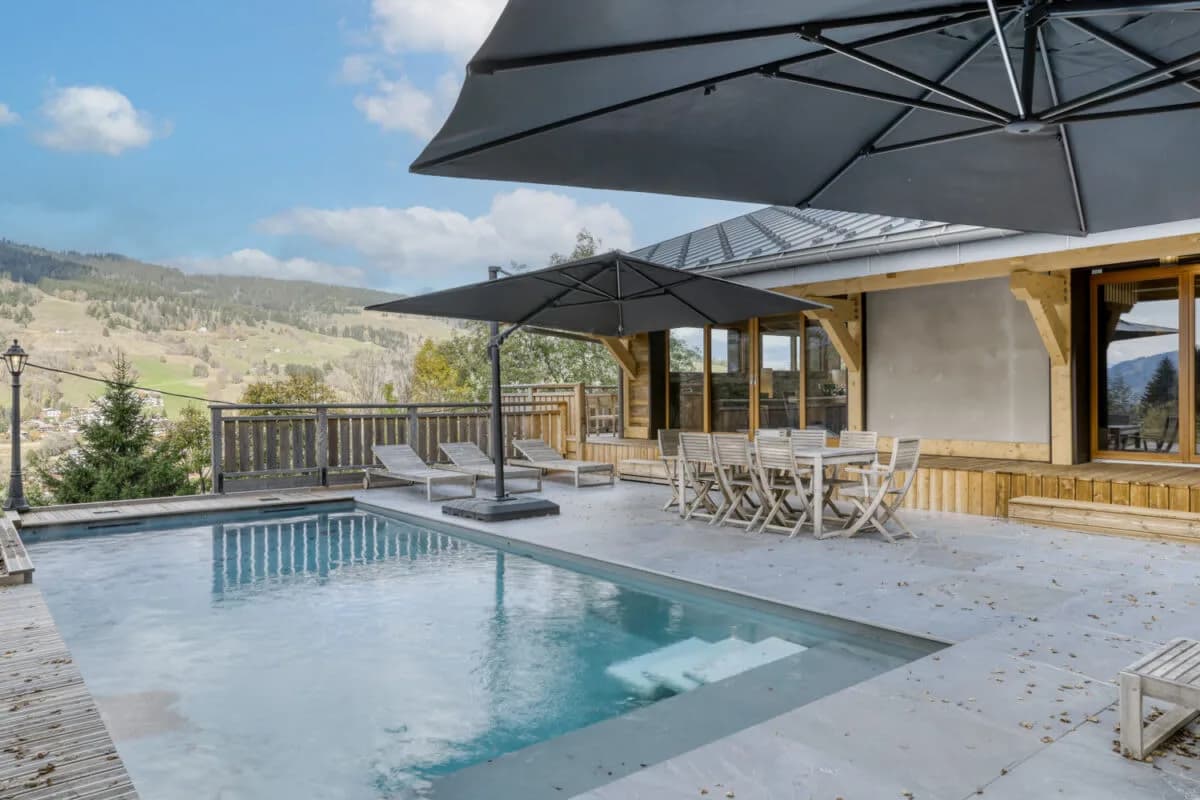 Bright Chalet With Outdoor Pool