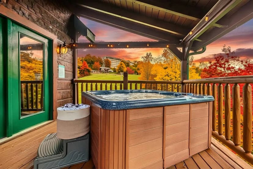 Cabin w/ Private Hot Tub · Game Room · 2 Decks