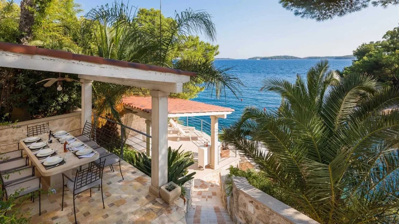Bright Waterfront Villa With Balconies