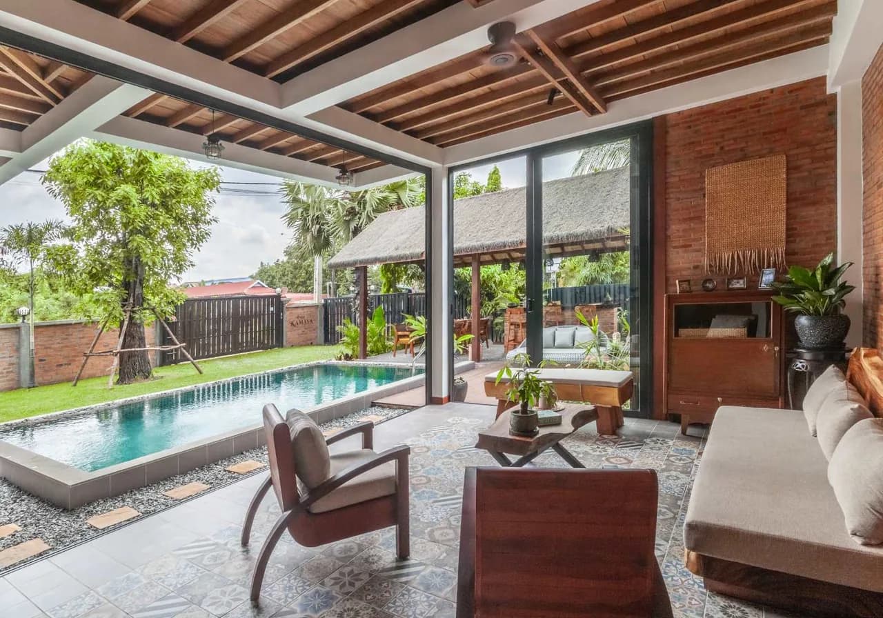 Quiet Garden Villa Near Phsar Kroam photo 3